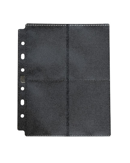 Dragon Shield Kartenseiten 4-Fächer Standardgröße 50Stück Schwarze