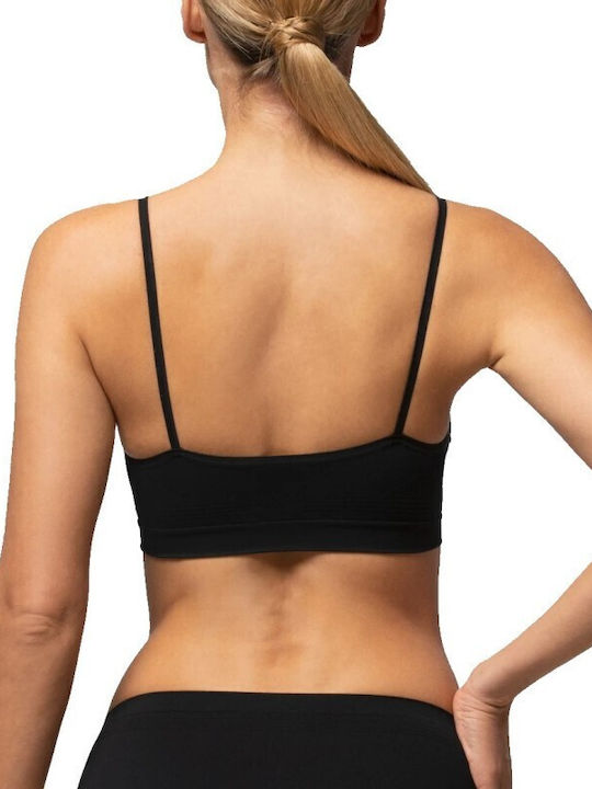 Pompea Women's Bra without Padding Black