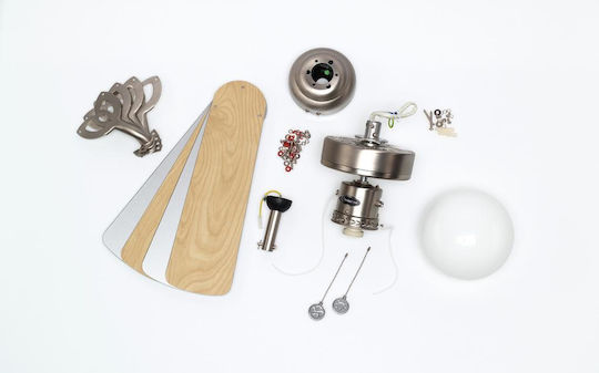 Westinghouse Vegas Ceiling Fan 105cm With Light Light Maple/Silver