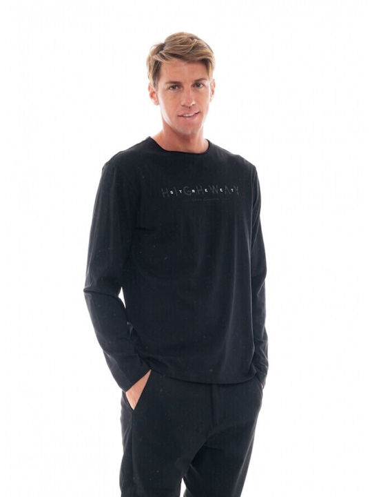 SMART MEN'S MACO LONG SLEEVE TOP 48-206-048 BLACK