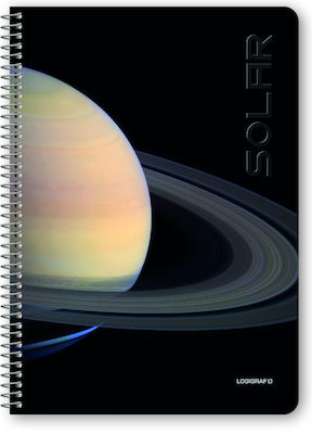 Logigraf Spiral Notebook Ruled A4 60 Sheets 2 Subjects 1pcs (Μiscellaneous Designs)