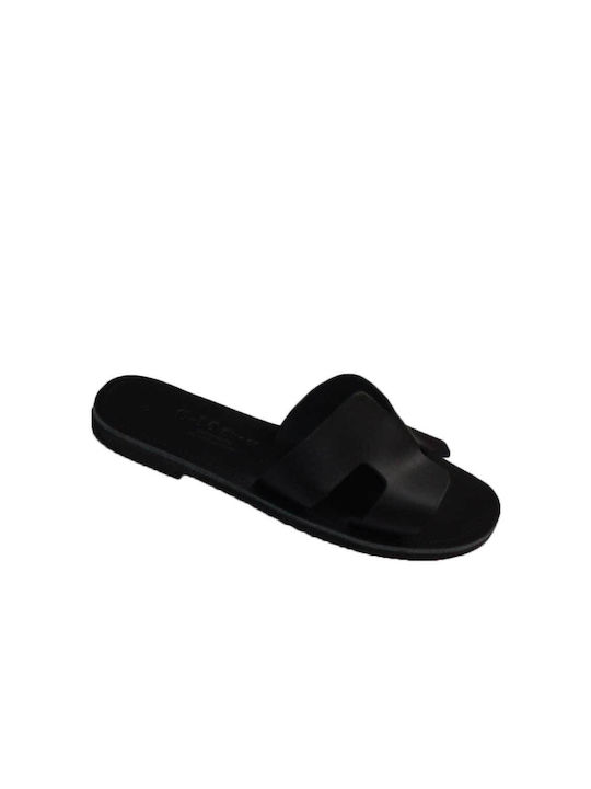 Leather sandal "GREEK Made", handmade Color black