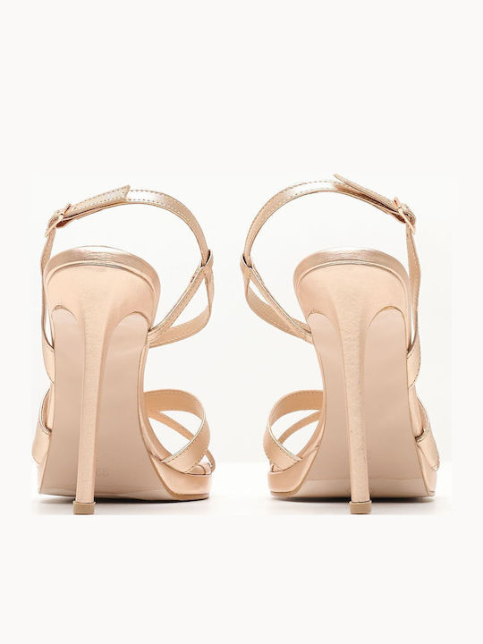 Leather Sandals Rose Gold