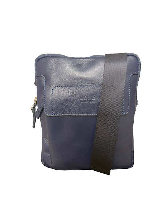 1397.49-BLAUE HERREN LEDER CROSSBODY TASCHE BOND