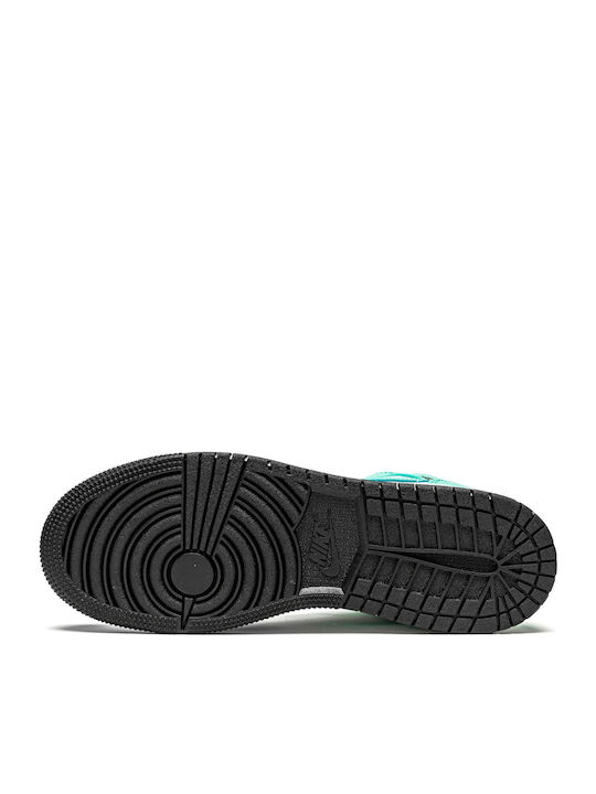 Kids Sports Shoes Basketball with Laces Tropical Twist / Teal White