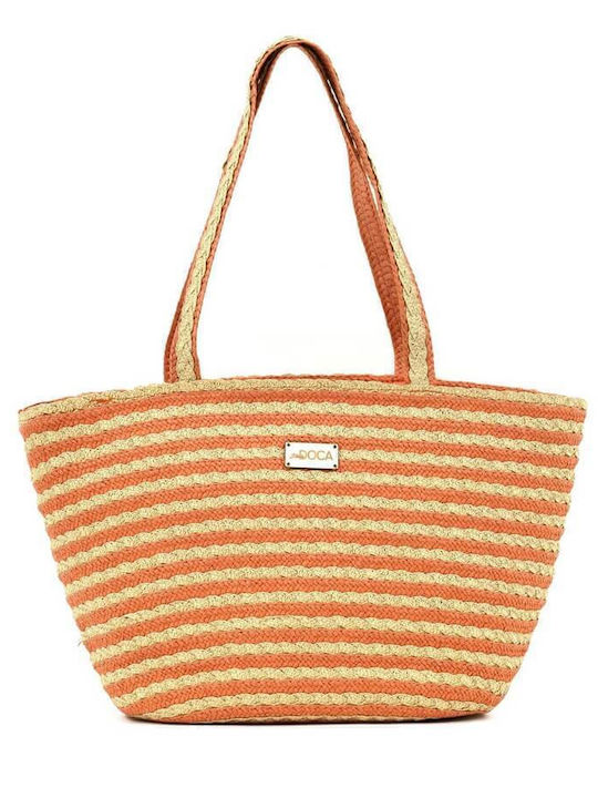 Doca Geantă De Plajă Din Wicker Portocalie