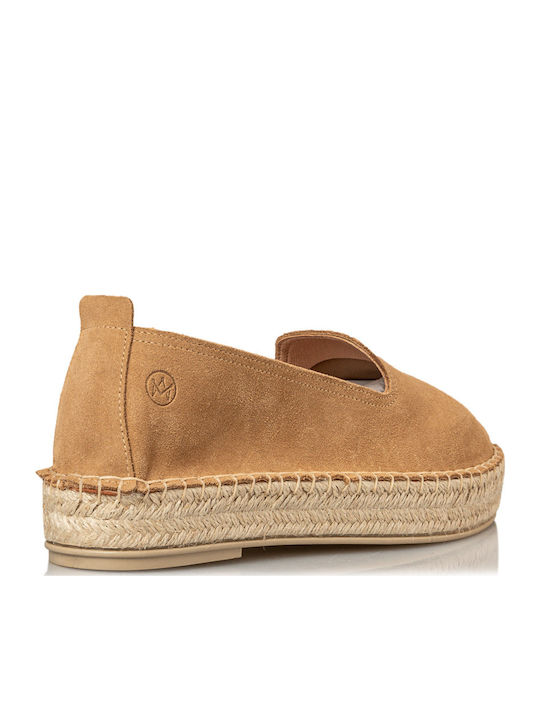 Women's Leather Espadrilles Brown