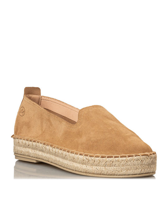Women's Leather Espadrilles Brown
