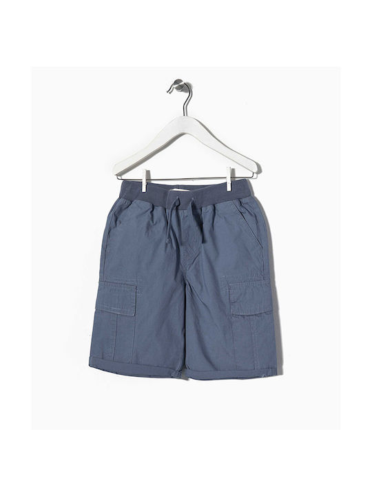 Blue Shorts With Side Pockets Zippy