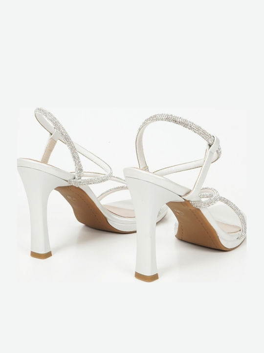 Leather Sandals with Strass Perla