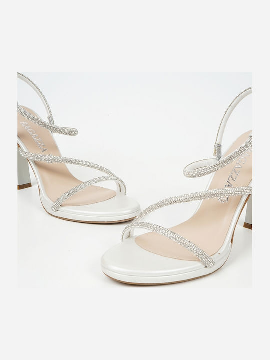 Leather Sandals with Strass Perla