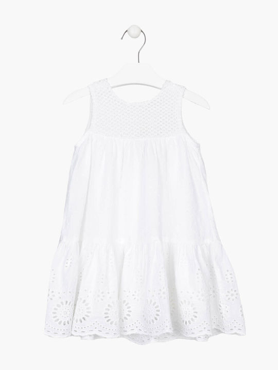 Losan Kids Dress Sleeveless White