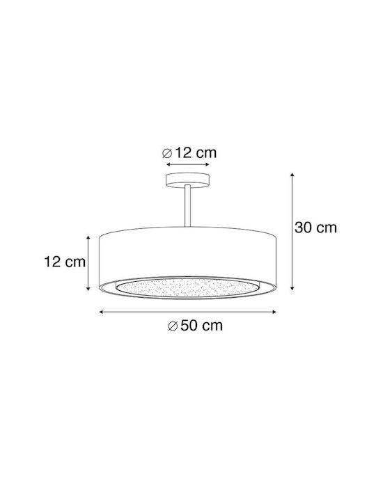 Qazqa Ceiling Mount Light White with Socket E27