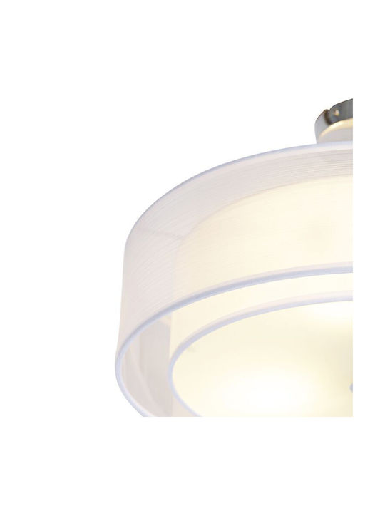 Qazqa Ceiling Mount Light White with Socket E27