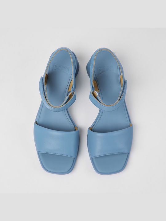 Camper Kiara Leder Damen Sandalen in Hellblau Farbe