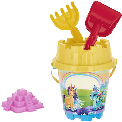 Summertiempo Unicorn Beach Bucket Set with Accessories 18 cm (5pcs)