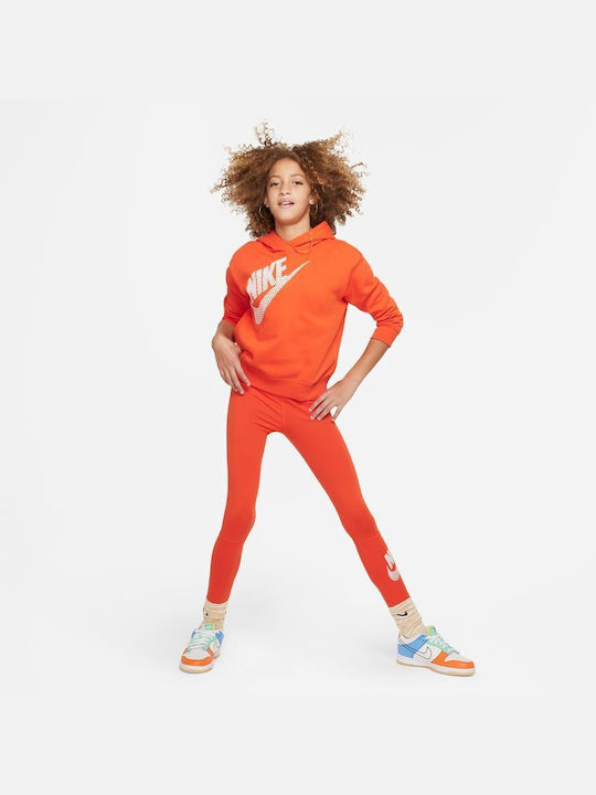 Nike Leggings pentru Copii Lung Portocaliu Sportswear Favorites