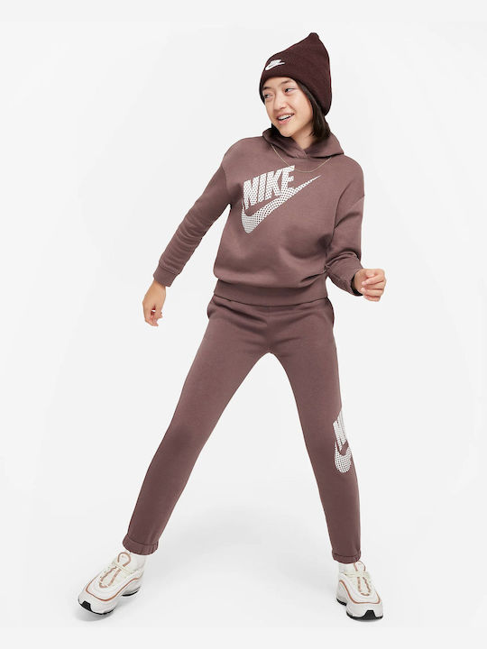 Nike Leggings pentru Copii Lung Burgundy Sportswear