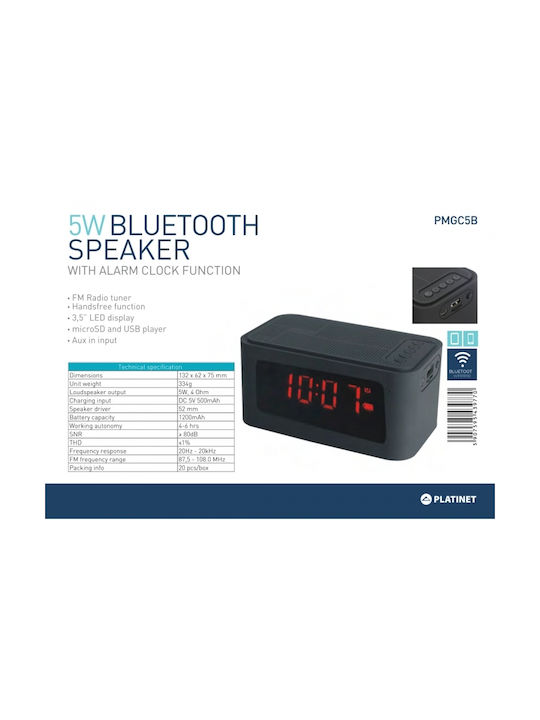 Platinet PMGC5B Tabletop Digital Clock with Alarm SA10314