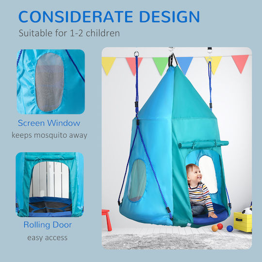 Outsunny Plastic Hanging Swing Disk for 3+ years Blue