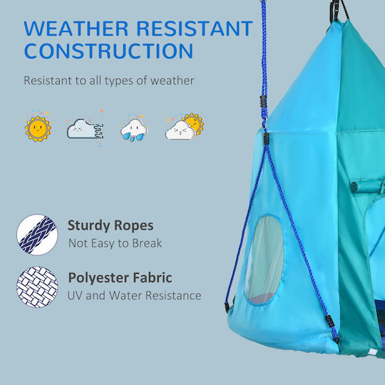 Outsunny Plastic Hanging Swing Disk for 3+ years Blue