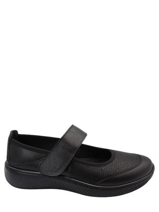 Naturelle Anatomic Leather Ballerinas Boston Black Glitter