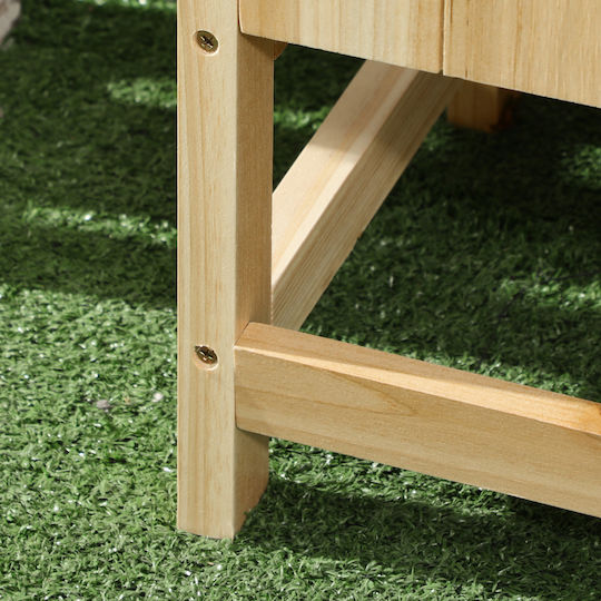 Outsunny Planter Box Wooden Beige 86x30x50cm.