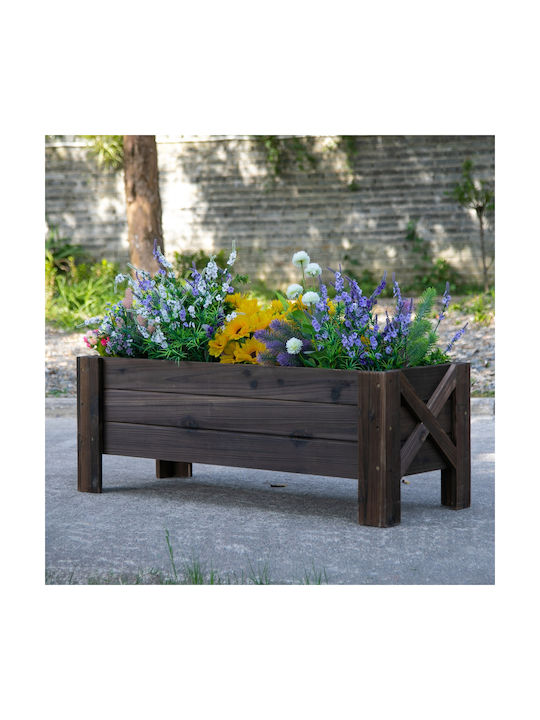 Outsunny Γλάστρα Πλαστική Καφέ 100x36.5x36εκ.