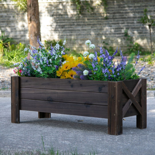 Outsunny Γλάστρα Πλαστική Καφέ 100x36.5x36εκ.