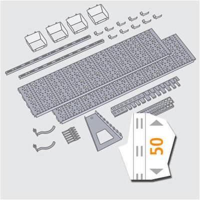 ES 174510.0035 Sistem de Stocare a Uneltelor 80x40cm 80x40cm cu Spate