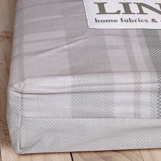 Lino Home Roka Σετ Μαξιλαροθήκες με Φάσα Grey 50x70εκ.