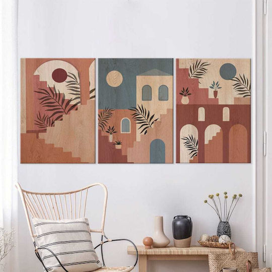 Ango Architecture Stairs Πίνακας Ξύλινος 67x47cm