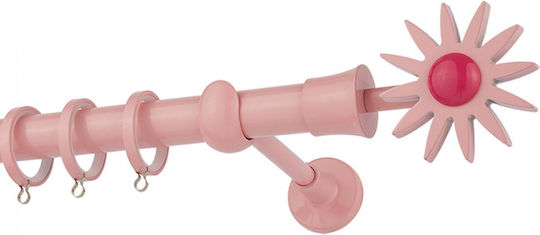 Zogometal Μεταλλικό Κουρτινόξυλο Color Pop Super Gloss Μονό Φ25mm