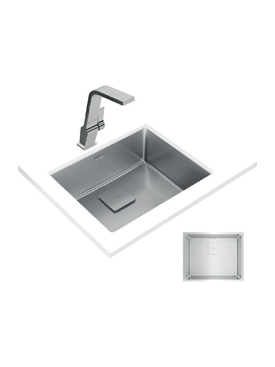 Teka Flexlinea RS15 50.40 Pureclean Υποκαθήμενος Νεροχύτης Inox Σατινέ Μ54xΠ44cm Ασημί