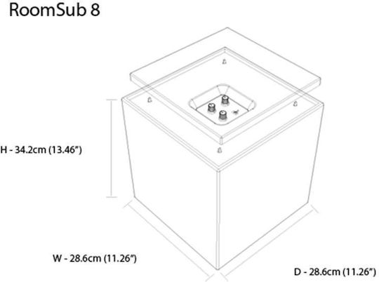 Gallo Acoustics Roomsub 8 GRS8W Active Subwoofer with Speaker 8" 200W White