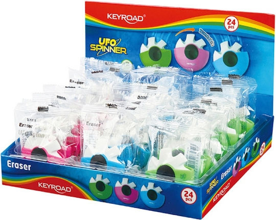 Keyroad Ufo Spinner Pencil Eraser (Various Designs or Colours)