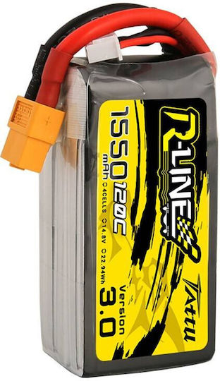 Tattu R-Line V3 Батерия Li-Po 14.8V 1550mAh 120C 4S XT60 за Дрон