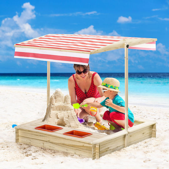 Outsunny Αμμοδόχος Παιχνιδιού Καφέ για 3+ Ετών