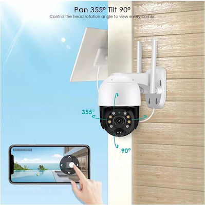 Jortan JT-8181XM IP Cameră de Supraveghere Wi-Fi 1080p Full HD Rezistentă la apă cu Comunicare Bidirecțională și cu Lanternă 3.6mm