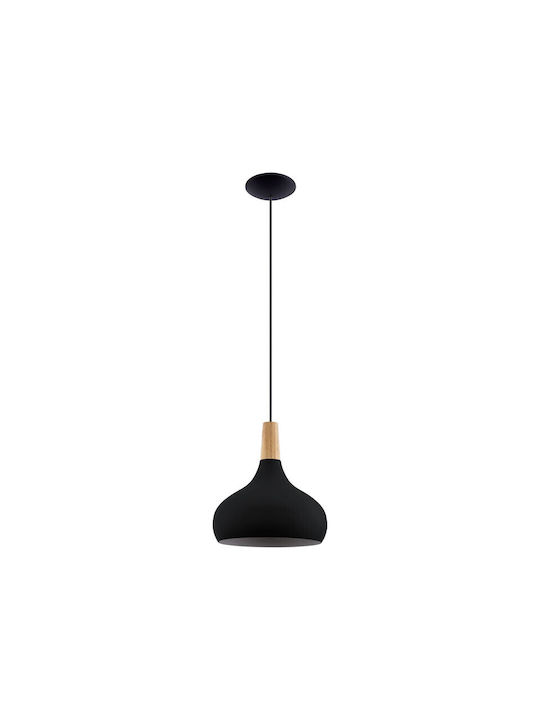 Eglo Sabinar Pendant Light Single-Light Bell for Socket E27 Black