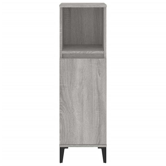 vidaXL Floor Bathroom Column Cabinet L30xD30xH100cm Sonoma