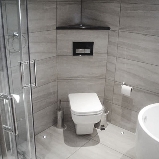 Wisa Easy-Touch Flush Plate for Dual Flush Toilet Inox Black Crystal