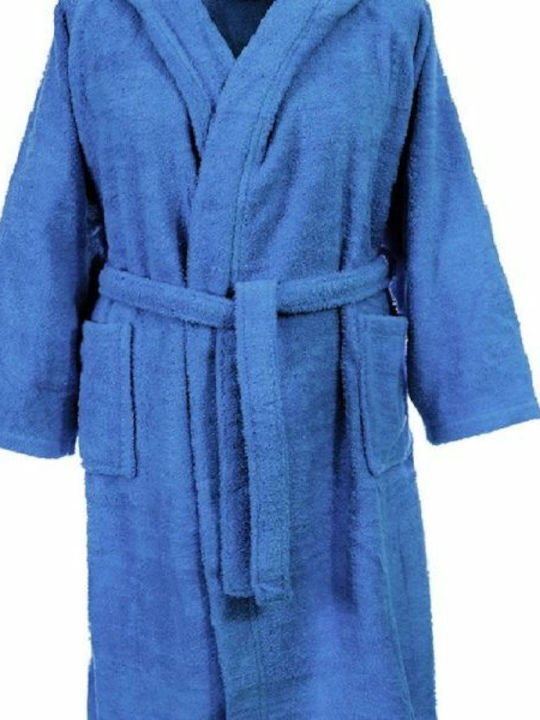 Dimcol 1320910805100022 Kids' Swimming Bathrobe Cotton Blue