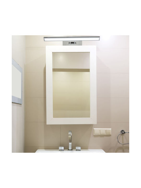 V-TAC Modern Lamp Wall with Integrated LED and Warm White Light Silver 45.5x4.5x19cm