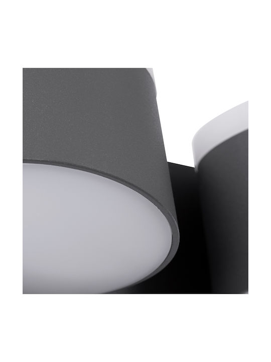GloboStar Regency Modern Lamp Wall with Integrated LED and Natural White Light Gray 16.5x10cm