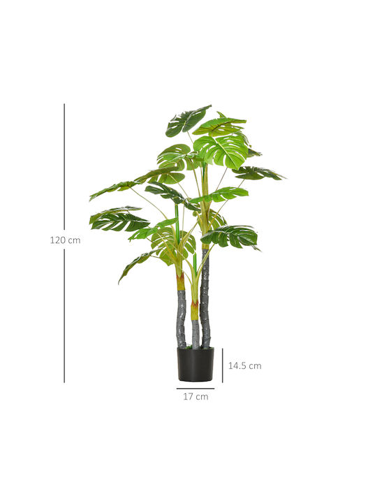 HomCom Artificial Plant in Pot Monstera Green 120cm 1pcs