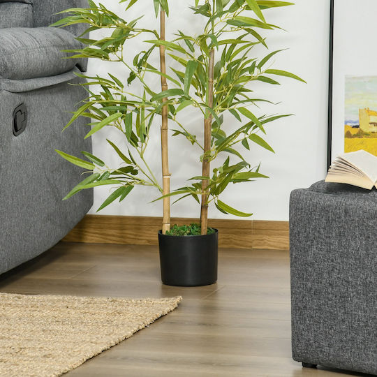 Künstliche Pflanze im Topf Bamboo Grün 120cm HomCom