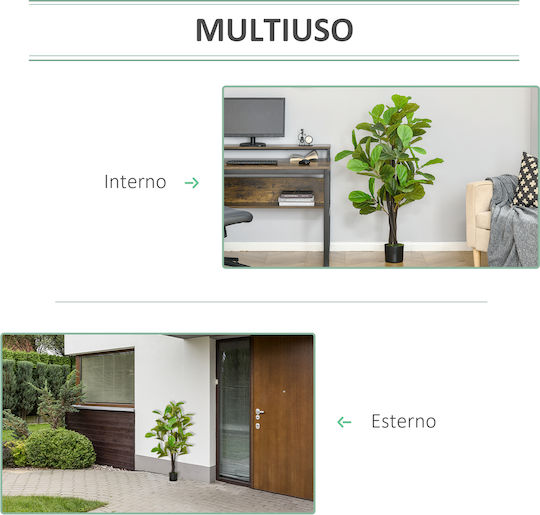 Artificial Outdoor Tree Green 130cm HomCom