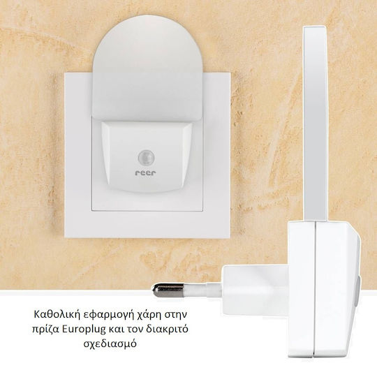 Reer LED Night Light Switch Plug with Photocell 1pcs