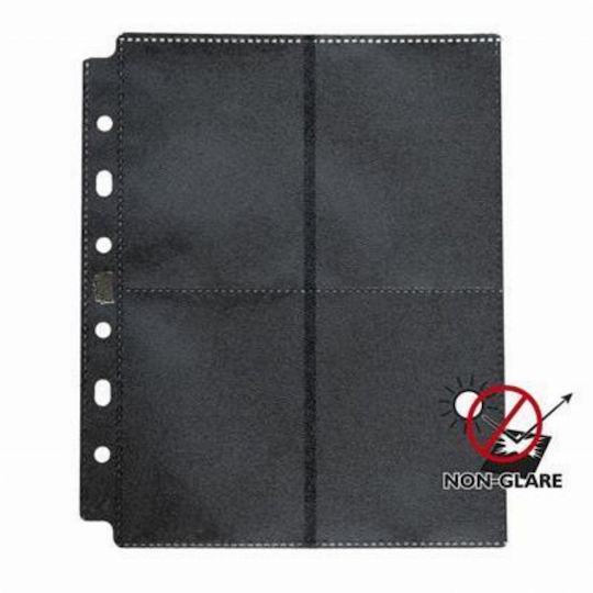 Dragon Shield Kartenseiten 4-Fächer Standardgröße 50Stück Schwarze